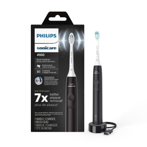 Philips Sonicare 4100 Power Toothbrush, Rechargeable Electric Toothbrush with Pressure Sensor, Black Visit the Philips Sonicare Store(NO HEAD INCLUDED)