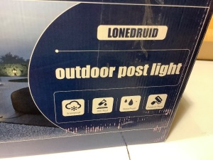 Lonedruid Outdoor Post Light 9.64"L X 17.71"H