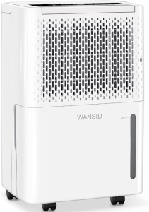 WANSID 2000 Sq.Ft Dehumidifiers with Auto Drain or Manual Drainage,Intelligent Humidity Control, Water Full Auto Shut Off Function for Home,Basements,Bedroom,Bathroom 8"D x 10"W x 15"H