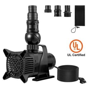 VEVOR Submersible Fountain Pump 8000GPH 360° Garden Pond Pump 26 ft. Lift Height 530-Watt for Waterfall Irrigation Fountains