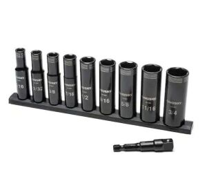 Husky 3/8 in. Drive Thin Wall SAE Deep 6-Point Impact Socket Set, 10-Piece 