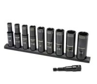 Husky 3/8 in. Drive Thin Wall SAE Deep 6-Point Impact Socket Set, 10-Piece&nbsp;