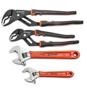 Crescent Adjustable Wrench (6 in. and 10 in.) and Tongue and Groove Plier (10 in. and 12 in.) Set