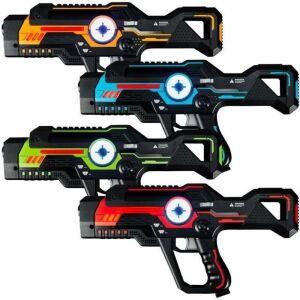 Set of 4 Laser Tag Blasters, Infrared Toy Set Multiplayer Game for All Ages w/ Lights & Sounds