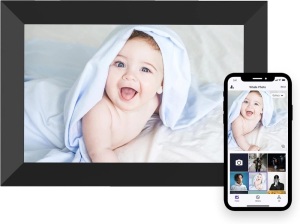 Digital Photo Frame WiFi 10.1 Inch Smart Digital Picture Frame with 1280x800 IPS Touch Screen, Auto-Rotate and Slideshow, Easy Setup to Share Moments Via APP from Anywhere Anytime (10.1)