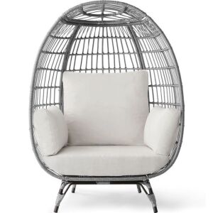 Wicker Egg Chair Oversized Indoor Outdoor Patio Lounger 