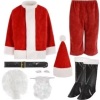 Adult Plush Santa Suit, 10pc size XXXL