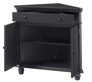 StyleWell Dowden Charcoal Black Corner Cabinet