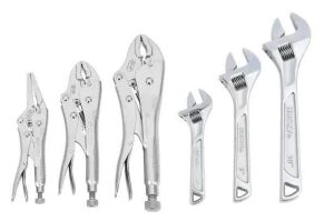 Husky Locking Pliers Set and Adjustable Wrenches, 6 Pc 