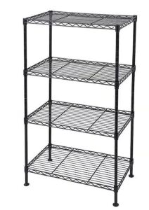 4-Tier Steel Freestanding Garage Storage Shelving Unit Black 19.69 in. W x 31.5 in. H x 11.81 in. D 