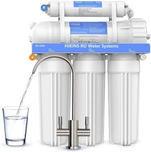 HiKiNS Reverse Osmosis Water Filtration System 600G Tankless High Flow 5-Stage Under Sink RO System with Double Water Quality - Appears New