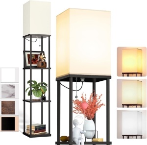 Addlon Floor Lamp with Shelves