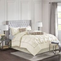 Madison Park 7pc Piedmont Ruched Multiple Piece Comforter Set, Full&nbsp;