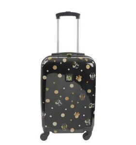 Ful 21 in. Black Disney Golden Minnie Luggage Spinner