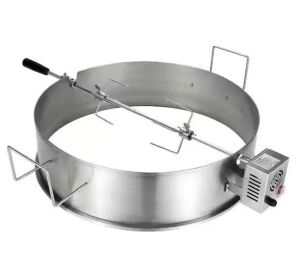 Universal Rotisserie Ring Kit for 22 in. Charcoal Kettle and Other Similar Grills Stainless Steel  