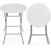Bar Height Folding Table Indoor Outdoor Accessory w/ Thick Table Top - 32in 