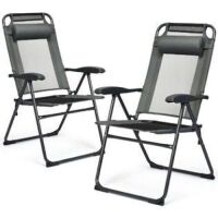 Adjustable Folding Chairs, Set of 2&nbsp;
