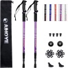 Aihoye Hiking Trekking Poles, 2 Pack Collapsible,Lightweight, Anti Shock, Hiking or Walking Sticks,Adjustable Hiking Pole for Men and Women 52 Inches