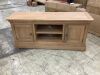 Canterbury Natural Solid Oak Large TV Cabinet 