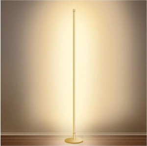 Modern Floor Lamp Led Standing Corner Lamp Gold Decor Contemporary Metal Floor Lamp for Living Room Bedrooms with Remote & Touch Control 1"D x 1"W x 57.5"H