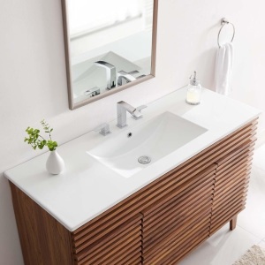 Modway EEI-4375-WHI Cayman 48" Single Basin Bathroom Sink, White