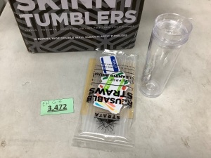 Skinny Tumblers 12 clear cups