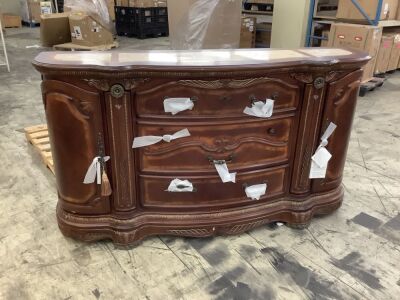 AICO Michael Amini Cortina Dresser in Honey Walnut Finish
