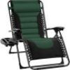 Oversized Padded Zero Gravity Chair, Folding Recliner w/ Headrest, Side Tray&nbsp;