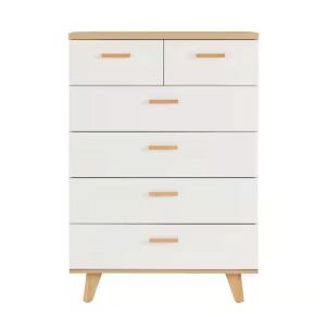 Seafuloy Solid Wood Storage Cabinet with 6 Drawers 45.17 in. H x 31.5in. W x 15.75 in. D