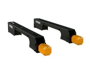 TOUGHBUILT Universal Miter Saw Tool Mounting Brackets with 100% Steel Body Construction and Extra-length Adaptor Plates