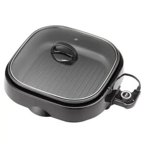 AROMA 4 Qt. 3-in-1 Black Smokeless Grillet