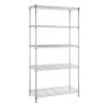 HDX 5-Tier Steel Wire Shelving Unit in Chrome 36 in. W x 72 in. H x 16 in. D