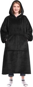 Wearable Blanket Sweatshirt, Black