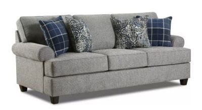 Broyhill Canton sofa   Product dimensions: 92.0"L x 41.0"W x 39.0"H Product weight: 140 lb Material: Wood, Polyester Chenille