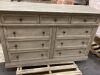 Livingston Extra Wide Dresser with gray wash (Williams Sonoma) 1526x505x915mm. Slight Blemishes