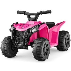 6V Kids Ride-On 4-Wheeler Quad ATV Car w/ 1.8mph Max Speed, Treaded Tires 27"(L) x 17.5"(W) x 17.75"(H)