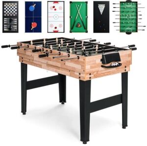 10-in-1 Combo Game Table Set w/ Pool, Foosball, Ping Pong  Market Price: $219.99