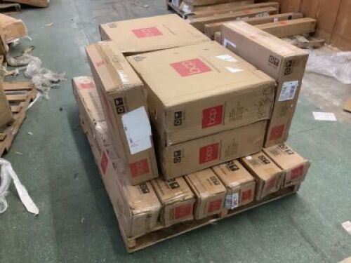 Lot of (6) Patio Umbrellas & (6) Bases - Uninspected, Open Box&nbsp;