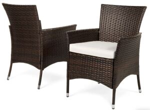 Lot of (2) Wicker Patio Dining Chairs, Set of 4 - No Hardware 