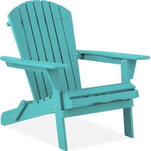 Folding Wooden Adirondack Chair, Accent Furniture w/ Natural Woodgrain 