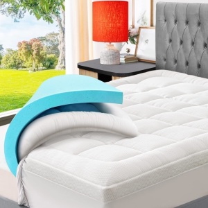 ELEMUSE Dual Layer 4 Inch Memory Foam Mattress 