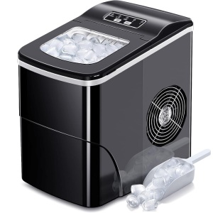 AGLUCKY Countertop Ice Maker Machine 12.3"D x 8.7"W x 12.6"H