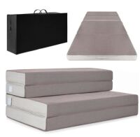Full Folding Portable Mattress Topper w/ Plush Foam - 4in&nbsp;
