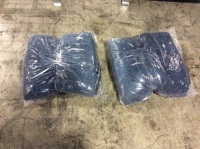 Lot of (2)&nbsp;Threshold 55" x 80" Microplush 12lb&nbsp;Weighted Blanket with Removable Cover - New