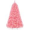 6' Pre-Lit Artificial Pink Christmas Tree w/ Incandescent Lights, Metal Stand 