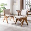 Linen Upholstered Dining Chairs, Cream, Set of 2 