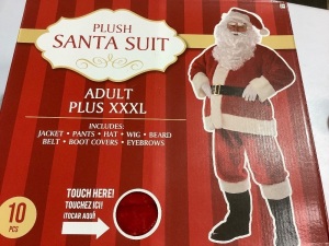 Plush Santa Suit Adult XXXL 10 Pcs