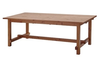 NORDVIKEN Extendable table, antique stain, 82 5/8/113 3/4x41 3/8 " $699.00