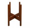 Casual Home 16 in. H Antique Mahogany Mid-Century Modern Wood Plant Display Stand