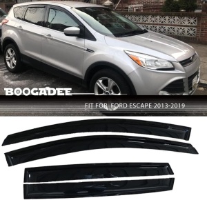 BOOGADEE Original 4pcs Window Shade, Outside Mount Tape-On Rain Guards Set, Nice Side Window Visors Compatible with 2013-2019 Ford Escape 